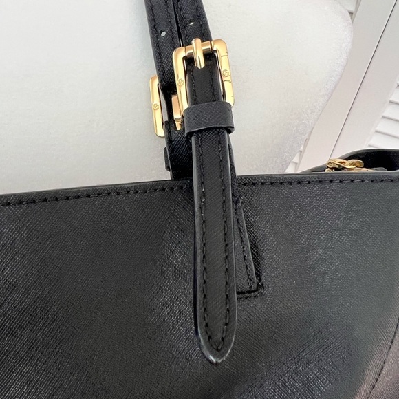 Large black leather Tory Burch tote bag - Picture 10 of 11